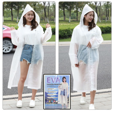 EVA Raincoat With Hood and sleeves, waterproof, light, easy wear.