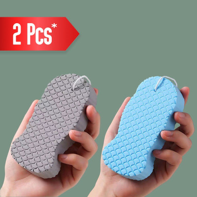 2 Pcs Silicone Bath Sponge Scrubber