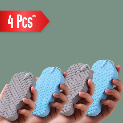 4 Pcs Silicone Bath Sponge Scrubber